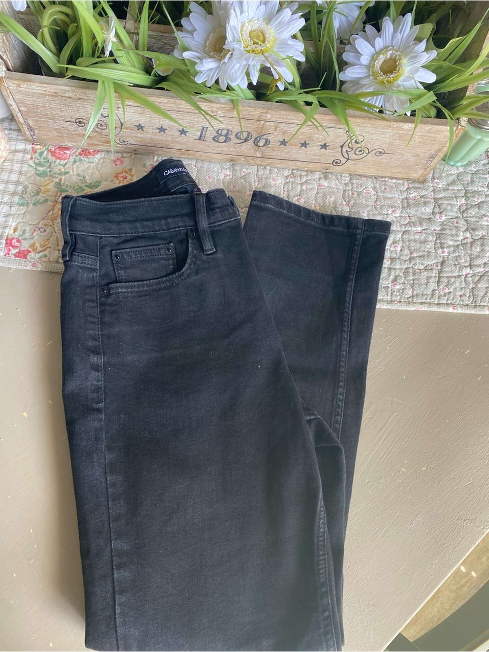 Calvin Klein Jeans Men’s Black Slim Straight Jeans